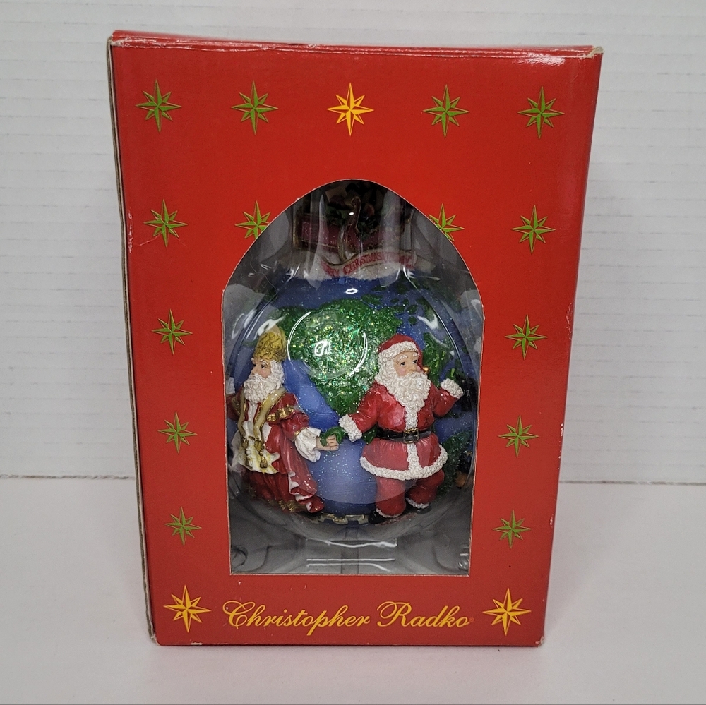 Christopher Radko Santas Around the World Vintage Santa Christmas Ornament NOB